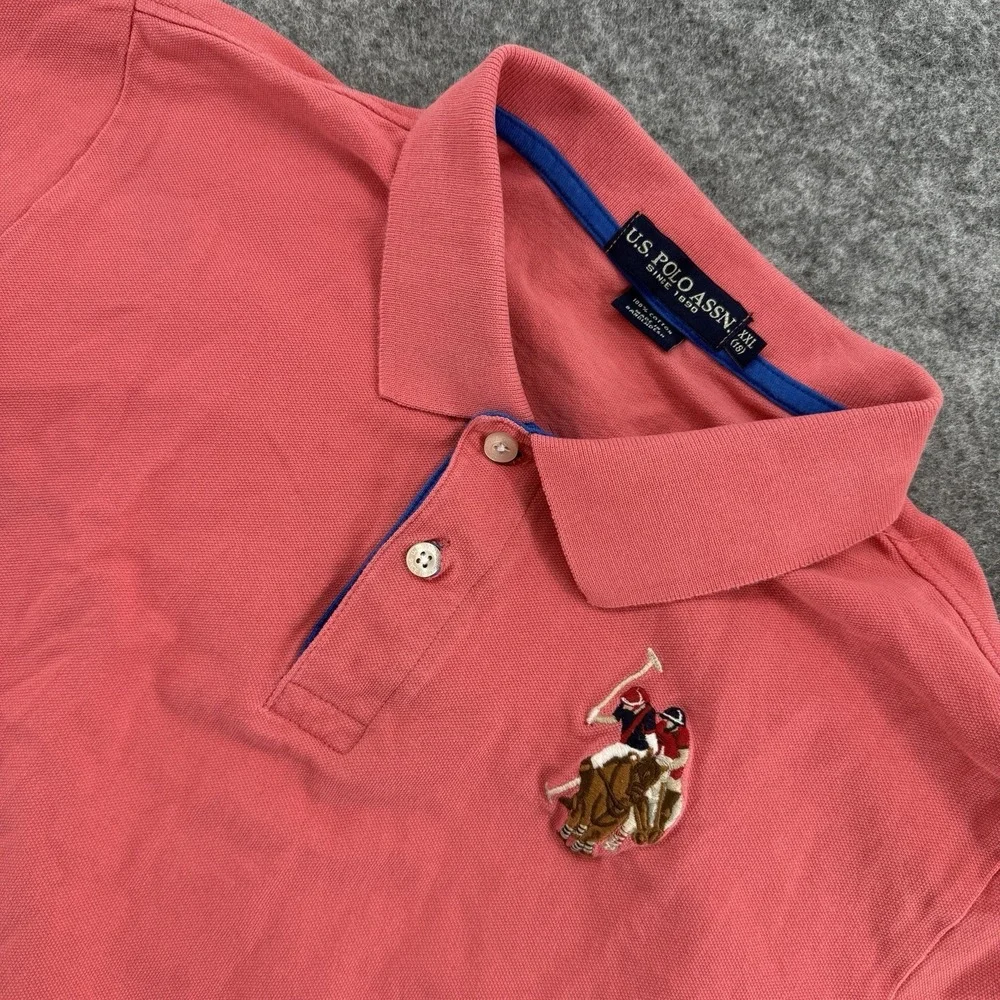 U.S. Polo Assn‎ Polo Shirt Kids XXL 16 Pink Short Sleeve Embroidered Logo